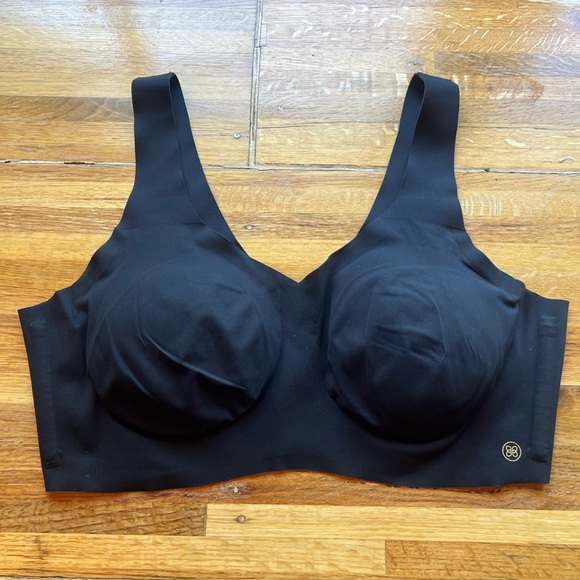 HoneyLove Womens Bra Black Large L V Neck Wireless Pullover Seamless Comfort - Picture 1 of 3